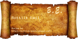 Bottlik Emil névjegykártya